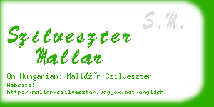 szilveszter mallar business card